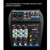 Mixer Audio 4 Canali DJ Console: Phantom 48V, Bluetooth, USB e Karaoke streaming