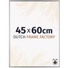 Dutch Frame Factory - Cornice 45x60 cm Argento Lucente - Plastica | Vetro acrilico antiriflesso, Montaggio a parete, Adatta per foto, poster o puzzle, Made in Holland