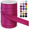 LEREATI Sbieco per Bordare 25mm x 50m Fettuccia in Raso Nastri in Sbieco per Cucito a Doppia Piega, Nastro per Tappezzeria per Cucito Bunting Cucitura Trapuntatura Orlatura (Rosa Rossa)