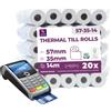 LYNNE - Rotoli POS 57X35X12 Di Carta Termica per Ricevute Bancomat - Rotolini Co