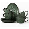 Set da caffè verde Uminami per 4 persone, 8 pezzi, moderno, lavabile in lavastov