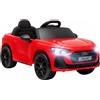 AIYAPLAY Macchina Elettrica per Bambini 12V Audi A5L con Telecomando, Batteria al Litio, 2 Motori, Telecomando, Rosso | Aosom Italy