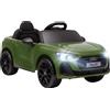 AIYAPLAY Macchina Elettrica per Bambini 12V Audi A5L con Telecomando, Batteria al Litio, 2 Motori, Telecomando, Verde | Aosom Italy