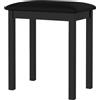 HOMCOM Sgabello per Pianoforte con Gambe in Legno di Caucciù, Seduta Imbottita, Rivestimento in Finta Pelle PU, Nero | Aosom Italy