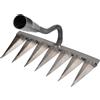 Generico Rastrello Per Diserbo - Rastrello Per Foglie - Manuale Rastrello Da Giardino In Acciaio Al Carbonio Di Alta Qualità - Zappa Per Erbacce Allentamento, Semina - 4/5/6/7 Denti (senza Bastone)