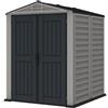 Ezooza Duramax YardMate - Capannone da Giardino in plastica con Pavimento in plastica, Colore: Antracite e Adobe