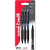 uni-ball Jetstream 101 - Penna a sfera retrattile, punta da 0,7 mm, cancelleria, scrittura e colorazione fluide, resistente all'acqua, si asciuga istantaneamente. 3 confezioni multiple, nero, blu