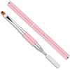 vgggrd Dual-ended Nail Art Penna,Spazzola per Unghie UV,2 in 1 Nail Art Brush Dual Ended Polygel Spazzola,Strumenti Gel UV Acrilico Unghie Extension Nail(Rosa)