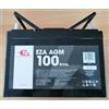Elektron Batteria servizi camper a scarica lenta (C20 Agm 12V) - 100Ah - EZA - 06/25