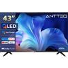 Antteq Q43 4K QLED UHD Smart TV 43 Pollici (TV 109 cm) con HDR10 Bluetooth