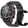 Rubicon Smartwatch Rubicon RNCF18 con cinturino nero e inserti in silicone nero.