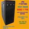 Intel COMPUTER PC FISSO CPU INTEL i7-8700 Ram 16GB SSD1.0TB DVDRW WiFi Win 11