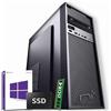 NONSOLOINFORMATICA Pc fisso Windows 10 con licenza Intel quad core 8gb ram DDR4 ssd 240gb WiFi HDMI