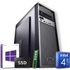 NONSOLOINFORMATICA Pc FIsso Intel quad core 8gb ram DDR4 ssd 240 gb Windows 10 con licenza WiFi
