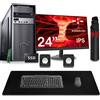 Intel PC COMPLETO 8GB RAM SSD 240 GB MONITOR MOUSE TASTIERA ALTOPARLANTI MOUSEPAD