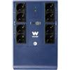Multibase UPS 1200VA/720W - Sistema Di Alimentazione Ininterrotta, 8 Prese Schuk