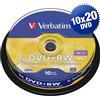 Verbatim 200 DVD+RW Verbatim Matt Silver 4,7GB Riscrivibili AZO 4X Cake - 43488