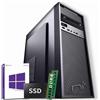 NONSOLOINFORMATICA Pc Desktop Intel quad core 16gb ram DDR4 ssd 480 gb Windows 10 con licenza WiFi