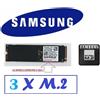 Samsung tre 3 x HD SOLID STATE SSD M.2 Samsung 256GB PCIe BULK NVMe 3 unità M.2