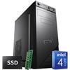 Nonsoloinformatica PC Fisso assemblato intel quad-core 2.7 GHz 16gb ram SSD 480gb Win10 pro WIFI