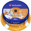 Verbatim 43538 - DVD-R Wide Inkjet Printable ID Brand AZO 4,7GB 16X - 25x24