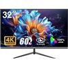 Gawfolk Monitor PC 32 4K UHD schermo ultra‑nitido 3840×% sRGB angolo di