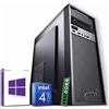 NONSOLOINFORMATICA Pc Fisso Intel quad core 8gb ram DDR4 HD 500gb Windows 10 pro con licenza WiFi