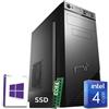 NONSOLOINFORMATICA Pc Desktop Intel quad core 16gb ram DDR4 ssd 1tb Windows 10 Licenziato WiFi HDMI