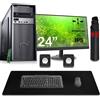 Intel PC completo 8gb ram hdd 1tb monitor mouse tastiera altoparlanti mousepad inclusi
