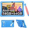 VekfulPC Tablet Bambini 10 Pollici Android 16 Tablet per Bambini 3-12 Anni 16GB RAM(4+12)