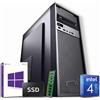 NONSOLOINFORMATICA Computer fisso Intel quad core 8gb ram DDR4 ssd 1tb Windows 10 con licenza WiFi