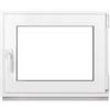 Framex Finestra in PVC 70x50 cm Bianco Anta-Ribalta DIN Sinistra Triplo | Triplo Vetro 32 mm, Larghezza x Altezza: 700 x 500 mm, per Cantina, Garage, Casetta da Giardino e Ripostiglio