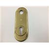 Ghidini BOCCHETTA ROSETTA PER PORTA PORTONE BLINDATO, PIASTRINA PER CILINDRO EUROPEO + MANIGLIA OTTONE LUCIDO 170X62 COMPLETA DI VITI DI FISSAGGIO SECUREMME
