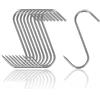 zoerbufan Ganci Macellaio 10 Pezzi,10 cm Ganci per Carne in Acciaio Inox,Gancio a Forma di S per Appendere Carne,Barbecue,Cucina