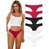 Hialegion Perizoma Donna Cotone G-String Thong Tanga Donna Cotone Mutande Intimo Femmina Senza Cuciture 6 Pezzi S-3XL