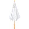 Gonetre Ombrello da Sposa con Ricamo a Fiori in Pizzo, Bianco, Pura Seta, Fatto a Mano, Unico, Manico in Legno, Decorazione Tradizionale Ed Elegante, Oggetti di Scena per Foto (Grande)