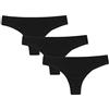 Snocks 3X Mutande Donna Brasiliana Intimo String Tanga Cotone