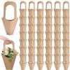 Muzrunq Porta del bouquet di fiori, sacchetti di fiori per di carta da 50 pezzi Kraft con supporto per impugnatura, regalo floreale, carta da imballaggio
