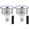 Andoer 2 lampadine a LED da 85 W, 3200 K-5500 K, a risparmio energetico, luminosità regolabile, attacco E27, con telecomando, per studio fotografico, casa, magazzino, ufficio, hotel