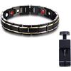 GNALIA Braccialetto A Maglie,1 Bracciale Magnetico Rimovibile E Regolabile In Acciaio Inossidabile Color Argento + 1 Regolatore Per Bracciale,Bracciale Per Coppie (argento)