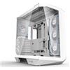 darkflash Case PC Cube, ATX, DARKFLASH DY470, 4 ventole A-RGB da 120 mm, tipo C, USB 3.0, 3 vetri temperati, bianco