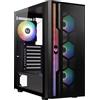 BitFenix Case per PC Bitfenix Apollo ARGB, Midi-Tower, ATX, 4 ventole A-RGB da 120 mm, vetro temperato, frontale in rete, nero
