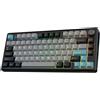 Selius Tastiera meccanica da gaming, formato 75%, wireless, con batteria da 8000mAh, in plastica nera, compatibile con PC, laptop e tablet