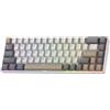 Selius Tastiera meccanica 65% RGB, color sabbia - Tastiera da gaming wireless - Con tasti sostituibili