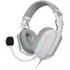 Mars Gaming MH-PRO, Cuffie Gaming ARGB Flow, Audio Surround, Cuscinetti AIR 3D, Microfono, PS4, PS5, XBOX ONE, XBOX SERIES X-S, Switch, Switch 2, Windows, Mac, Smartphone e Tablet, Bianco