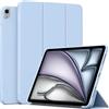 MGUEIAO Cover Compatibile con iPad Air 8 13 M4 2026, Custodia in Pelle PU Ultrasottile con Supporto Trifold, Retro in TPU Morbido, Antiurto - Light Blue