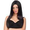 CARNIVAL TOYS Parrucca Nera Lunga Liscia per Travestimenti