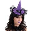 CARNIVAL TOYS CAPPELLINO IN RASO VIOLA CON FIOCCO E PIZZO CON CERCHIETTO CON CAVALLOTTO