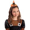 CARNIVAL TOYS Mini cappello strega arancione h.cm.9,5 in feltro con cerchietto con cavallotto disponibili in diverse varianti