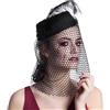 Ciao Cappello da vedova nero con retina e piuma - halloween
